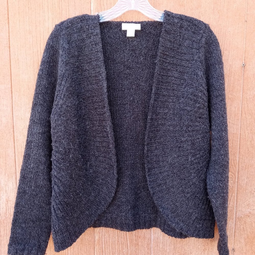 Christopher & Banks Dark Gray Open Cardigan/Sweater Small